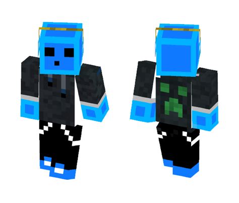 Download Blue Slime With Headphones Minecraft Skin For Free