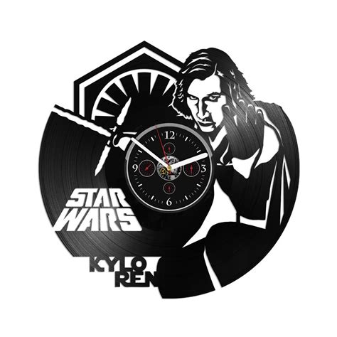 Clock Kylo Ren Star Wars Star Wars Vinyl Wall Wall Vintage Vinyl Wall