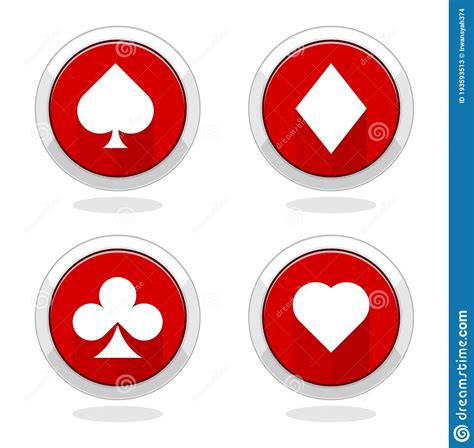 Suit Of Playing Cards 3D. Vector Illustration Symbols Isolated On White ...