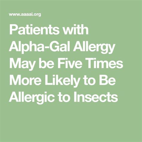 Patients With Alpha Gal Allergy May Be Five Times More Likely To Be