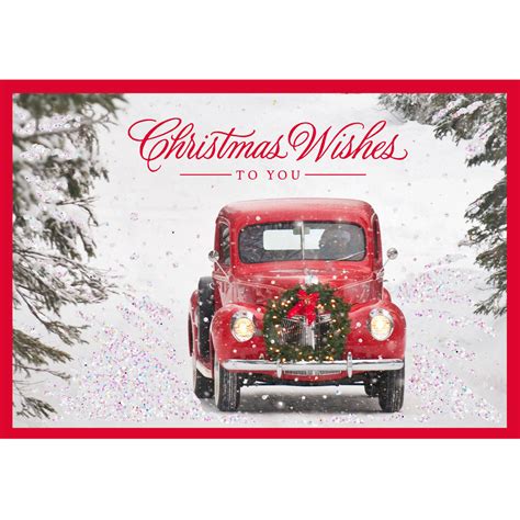 Dayspring Inspirational Boxed Christmas Cards White Truck 18pk