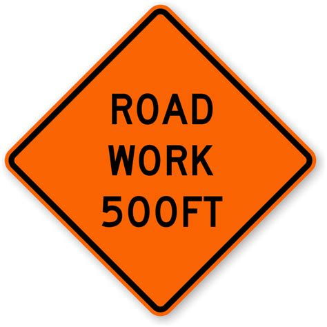 Road Work Symbol Traffic Sign W20 1 B Sku X W20 1 B