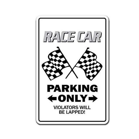 Race Car Racing Drag Strip Midget Auto Nascar Driver Track Warning