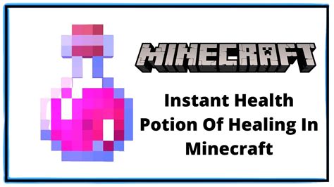 How To Make A Healing Potion Instant Health In Minecraft My Click Speed