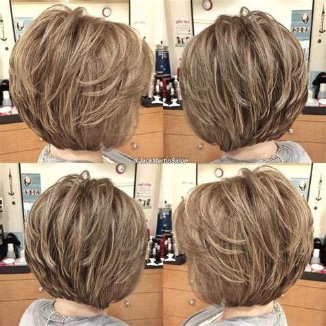 Angled bob haircuts are a perfect match in case you have a hair color such as the one in the picture. Feminine Stacked Bob in 2020 | Stacked haircuts, Short ...