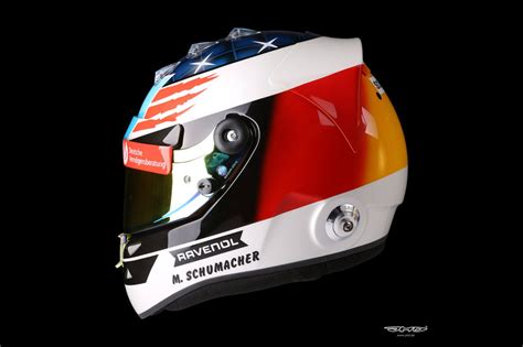 Flirtet mick schumacher mit alfa romeo? Helmet of Mick Schumacher at Mick Schumacher Spa helmet design