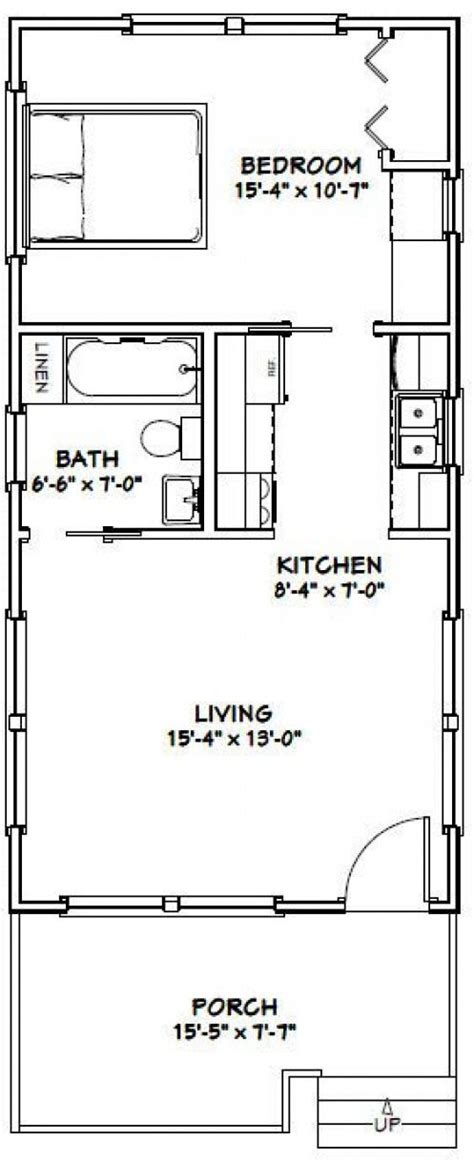16x32 House 16x32h1a 511 Sq Ft Excellent Floor Plans