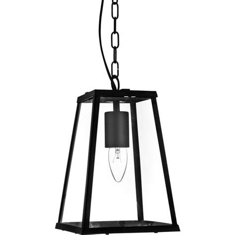 Searchlight Lighting Single Light Ceiling Lantern In Black Finish With