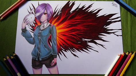 Speed Drawing Touka Tokyo Ghoul Collab Youtube