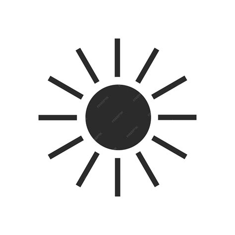 Premium Vector Sun Silhouette Icon Set Summer Circle Shape Heat