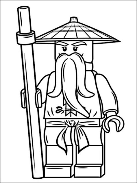 Voor jongens en meisjes, kinderen en volwassenen, tieners en peuters, kleuters en oudere kinderen op school. Lego Ninjago Kleurplaat printen 7