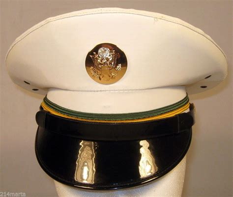 Us Army Military Police Mp Enlisted Service Dress Whites Hat Cap 6 38