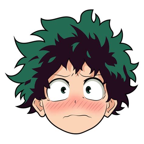 My Hero Academia Shy Izuku Midoriya Sticker Anime Head Anime Cover