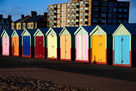 Colorful Beach Huts Beach Huts Photograpy Garage Doors Colorful
