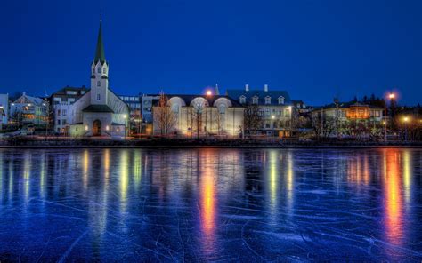 Reykjavik At Night Photo Credit Not Found Does Not
