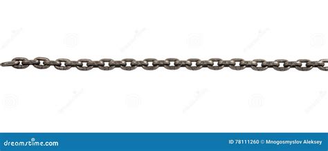 Steel Wire Chain Isolated Stock Photo Image Of Odject 78111260