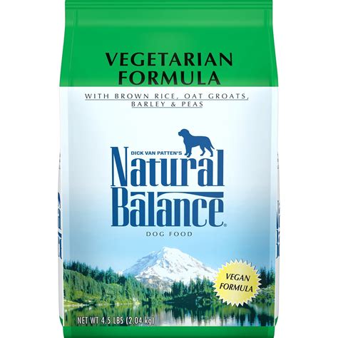 This dog chow offers the same essential nutrients found in diets with meat as the primary protein source, but it is made with no animal or dairy products. Natural Balance Vegetarian Formula Dog Food, 14 lbs ...
