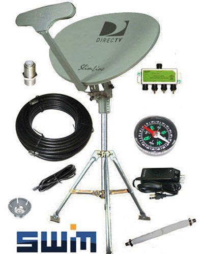 Tracking satellite dish for rv. DirecTV SWM SL5S Portable Satellite RV Dish Kit Camping ...