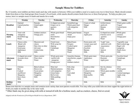 But all this thinking has resulted in lots of new ideas for my toddler. Sample Menu for Toddlers | Xavier | Pinterest | Toddlers ...