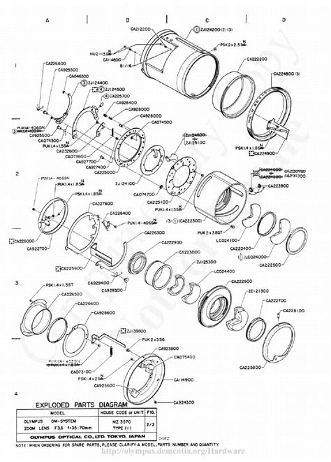 Olympus 35 70mm F36 Exploded Parts Diagram Service Manual Download