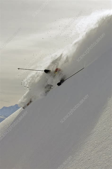 Skier Turning In Deep Powder Snow Stock Image F0038511 Science