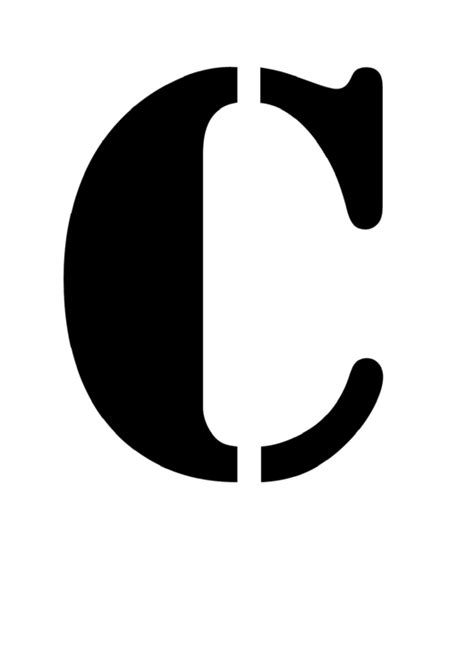 Letter C Stencil Template Printable Pdf Download