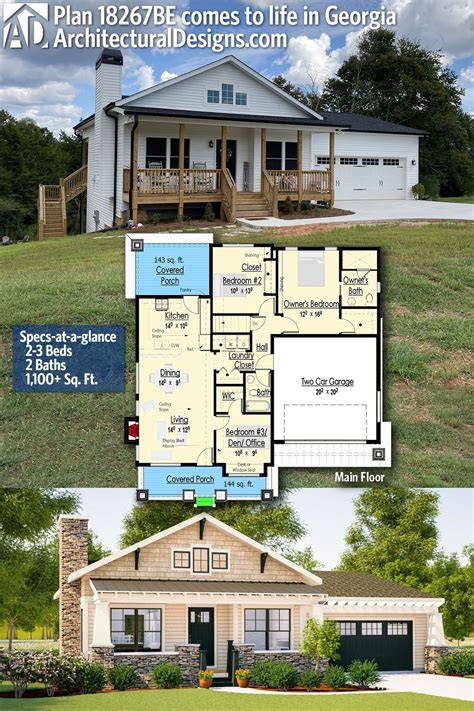 Country Cottage House Plan 18267be Built By Our Client In Georgia This