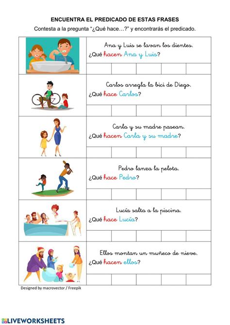 Worksheets Map School Texts Literatura Subject And Predicate