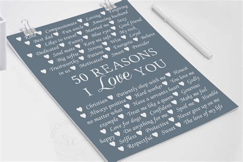 50 Reasons Why We Love You Reasons You Are Loved 50th Etsy