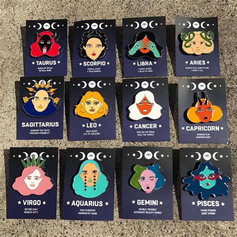 Zodiac Pins Verameat Pins Pin And Patches Sticker Patches Cute Pins
