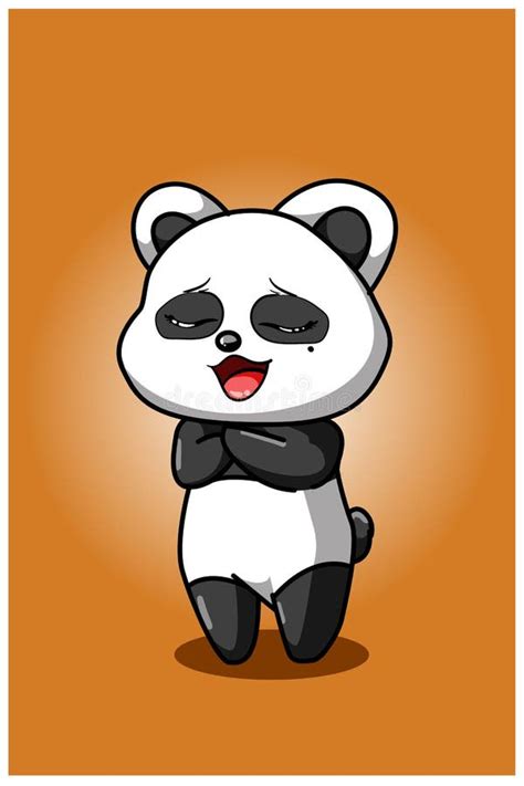 The Little Cute Panda Vector Illustration Stock Vector Illustration