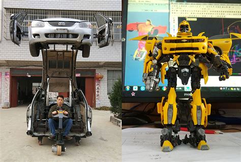 Chinese Man Turns Car Into Real Life Transformer Cn