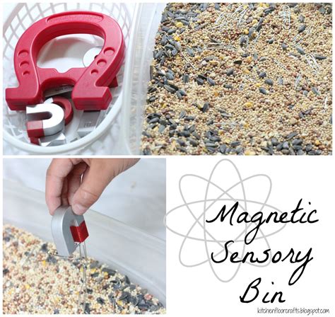 I've captured our latest sensory bin for toddlers in photos so that you can see the kind of thing i make for him, and how very quick and easy it is to create. Kitchen Floor Crafts: Magnetic Sensory Bin