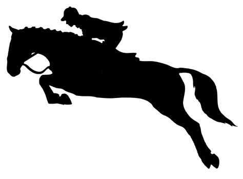 Silhouette of the horse, monochrome logo. Jumping Horse Silhouette Clipart Cliparthut Free Clipart ...