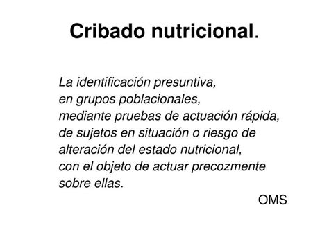 Ppt Valoraci N De Herramientas De Cribado Nutricional Powerpoint Presentation Id