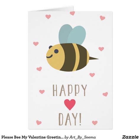 Please Bee My Valentine Greeting Card Zazzle Valentines Greetings
