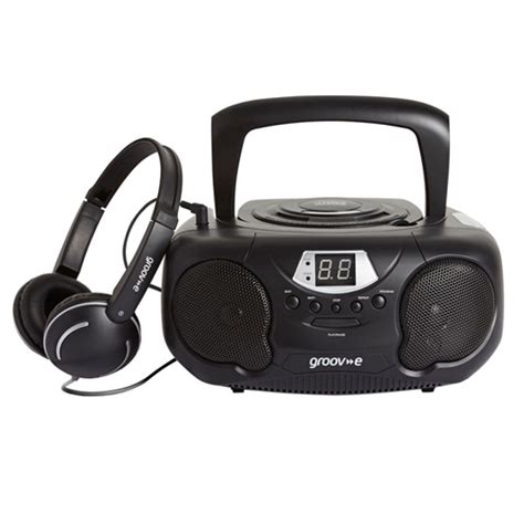 Groov E Boombox Portable Cd Player With Radio And Headphone Jack