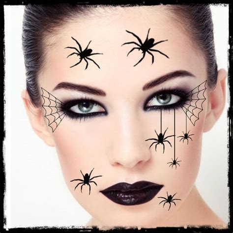 Temporary Tattoo Spider Halloween Costume Face Spiders Fake Tattoos