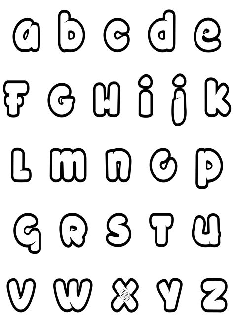 Letters Alphabets Coloring Printable Page