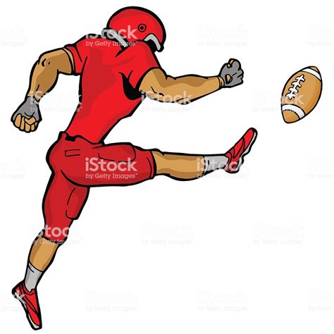Kicking Football Player Stock Illustration Download