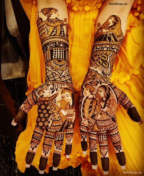 Bridal Mehndi Design For Back Hand And Palms Image