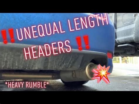 UNEQUAL LENGTH HEADERS SUBARU COLD START AND REV I HEAVY RUMBLE AND POPS YouTube