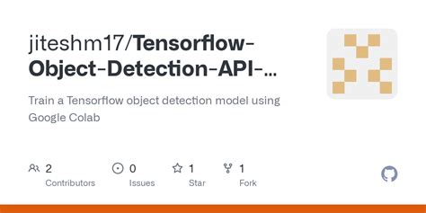 Github Jiteshm Tensorflow Object Detection Api Google Colab Train My