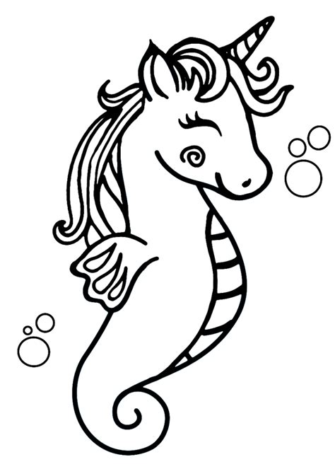 7 Cute Mermaid Unicorn Coloring Pages Draw 2 Color