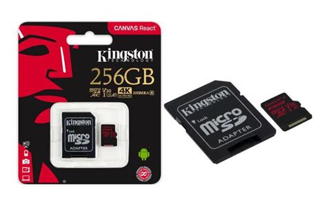 Kingston Adds 256gb Canvas React Microsd Card