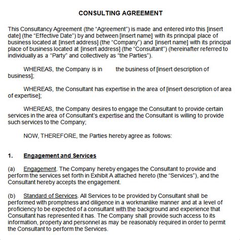 Free 14 Sample Consulting Agreement Templates In Pdf Ms Word