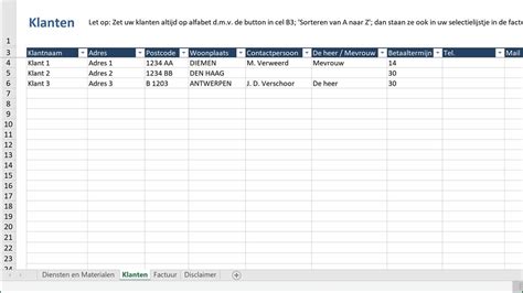 Excel Factuur Maken Tips Voorbeeld En Download Gratis Template