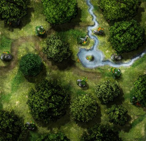 Battlemaps Fantasy Map Dungeon Maps Forest Map
