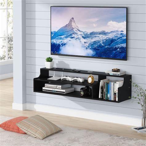 Tribesigns 3 Tier Modern Floating Tv Shelf Tv Stand Wall Mounted Media