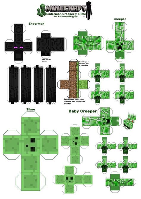 Minecraft Papercraft Slime Minecraft Free Printables Yahoo Image Search